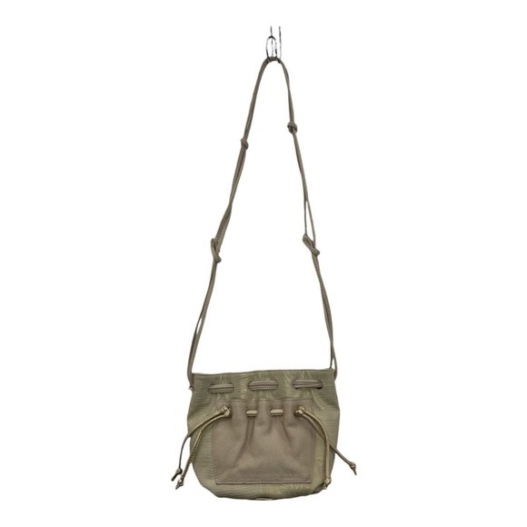 Chi By Falchi Womens Crossbody Bag Gray Gold Snake Embossed Leather Pocket S - Picture 1 of 9